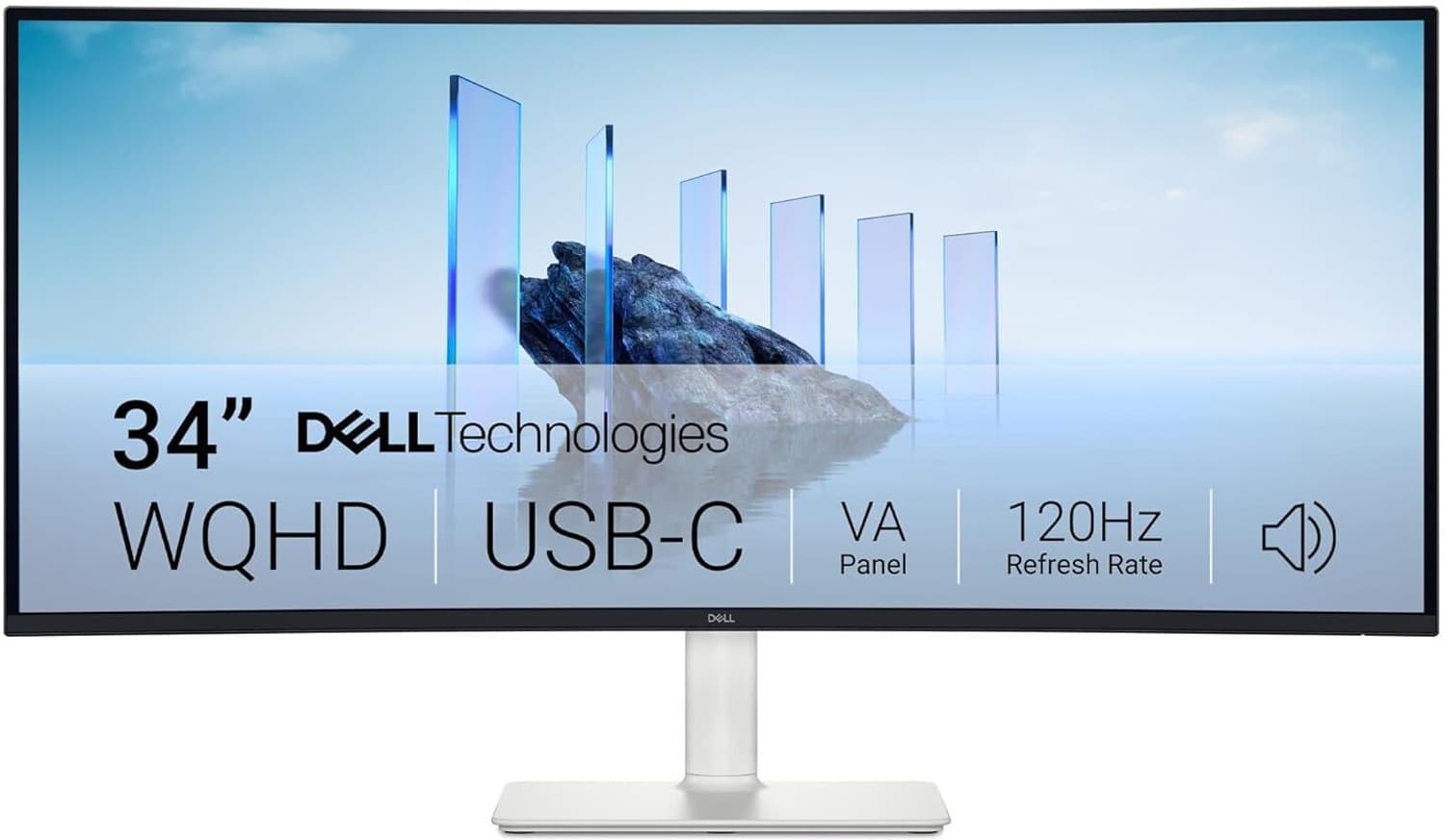 DELL S3425DW - 34 Plus USB-C 86.36 cm (34 inch) Curved UWQHD LED Backlit VA Panel Monitor (3440x1440 |USB-C with 65W PD|HDMI |2X5W Speakers|99% SRGB, ...