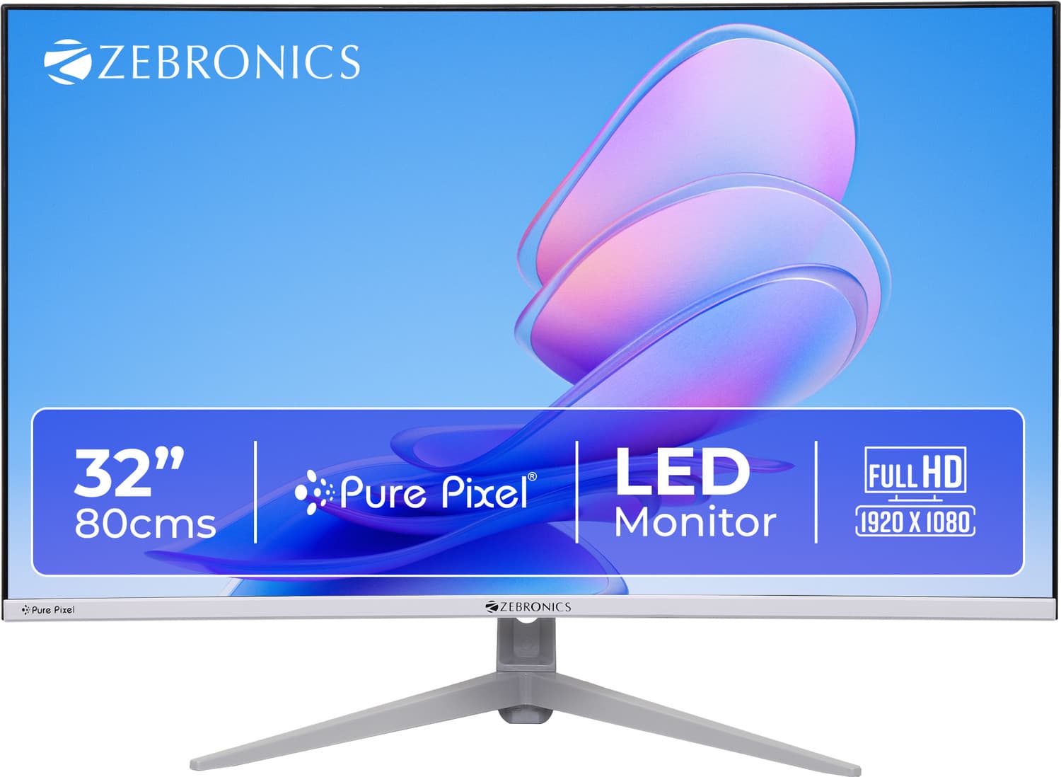 ZEBRONICS EA Series 81.28 cm (32 inch) Curved Full HD LED Backlit VA Panel Monitor (Zeb-EA320) (Response Time: 4.5 ms, 100 Hz Refresh Rate)