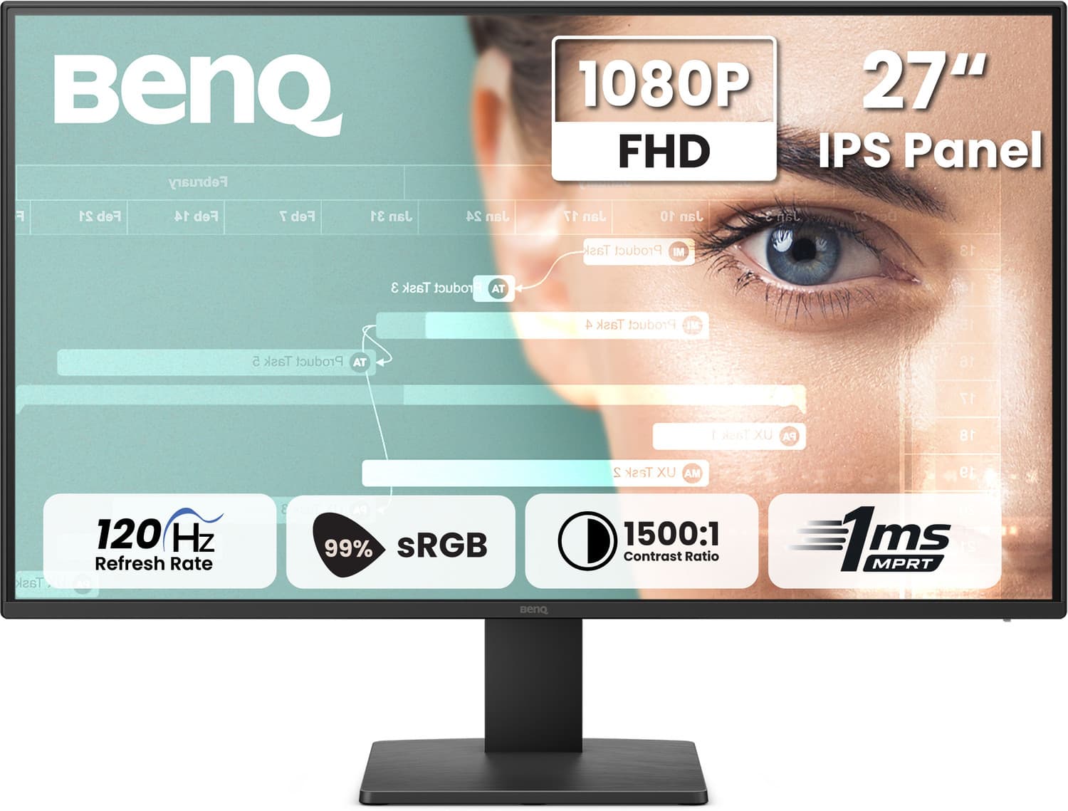 BenQ GW Series 68.58 cm (27 inch) Full HD IPS Panel Monitor (GW2791P) (Response Time: 1 ms, 120 Hz Refresh Rate)
