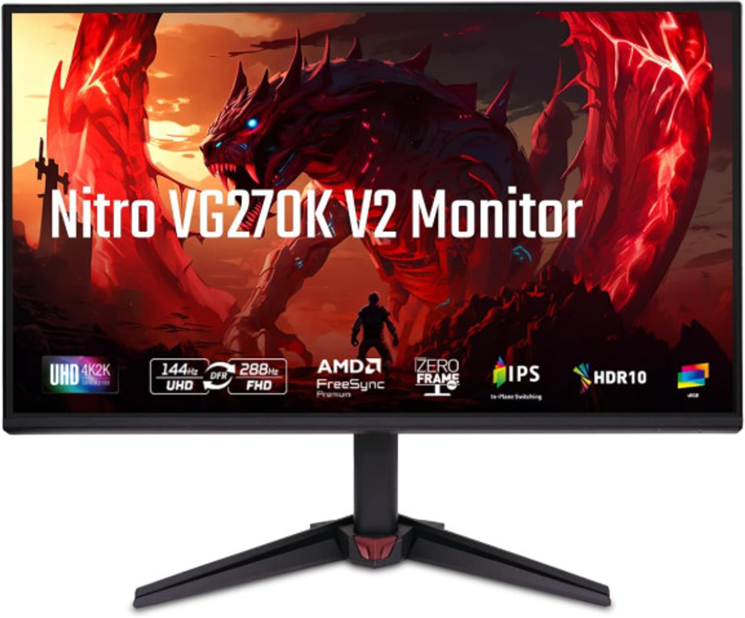 acer nitro 68 58 cm 27 inch 4k ultra hd led backlit ips panel gaming monitor vg270k v2 dfr 4k 144hz fhd 288hz