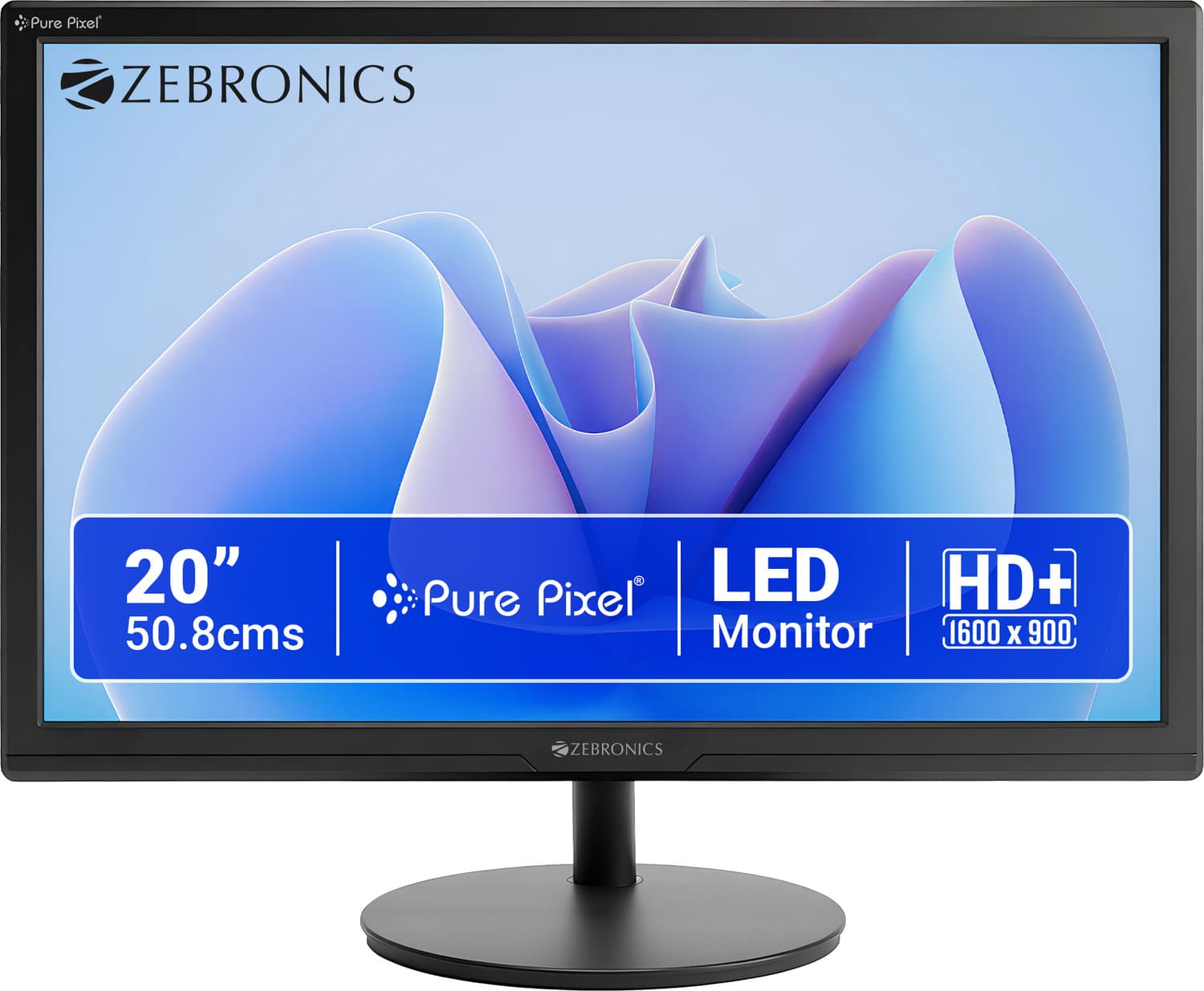 ZEBRONICS 50.8 cm (20 inch) HD+ TN Panel Monitor (ZEB-EV20) (Response Time: 5 ms, 60 Hz Refresh Rate)