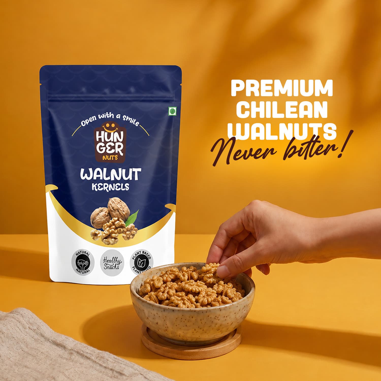 Chilean Walnut Kernels| Premium Akhrot Value Pack Walnuts (1 x 500 g)