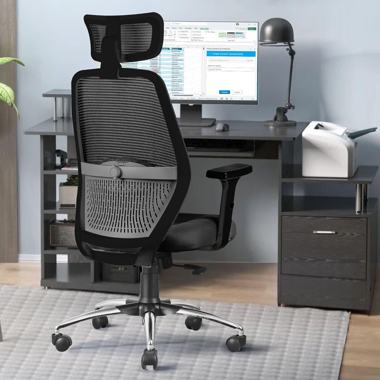 ASTRIDE Octave BIFMA Certified Office Chair | 2D Armrest, 2D Headrest, Lumbar Support Mesh Office Adjustable Arm Chair
