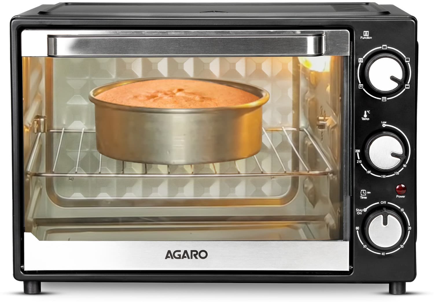 AGARO 40-Litre 33394 Oven Toaster Grill (OTG) with Motorised Rotisserie (Black)