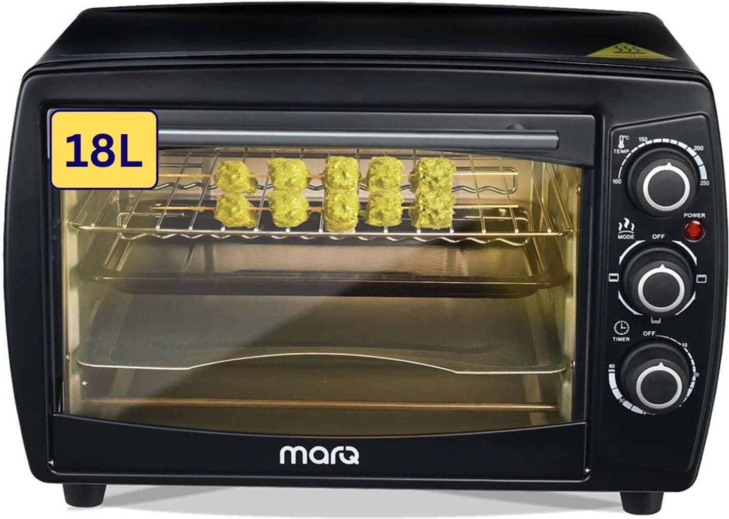 MarQ By Flipkart 18-Litre 18L1200W4HL Oven Toaster Grill (OTG) with 4 Skewers and Crumb Tray