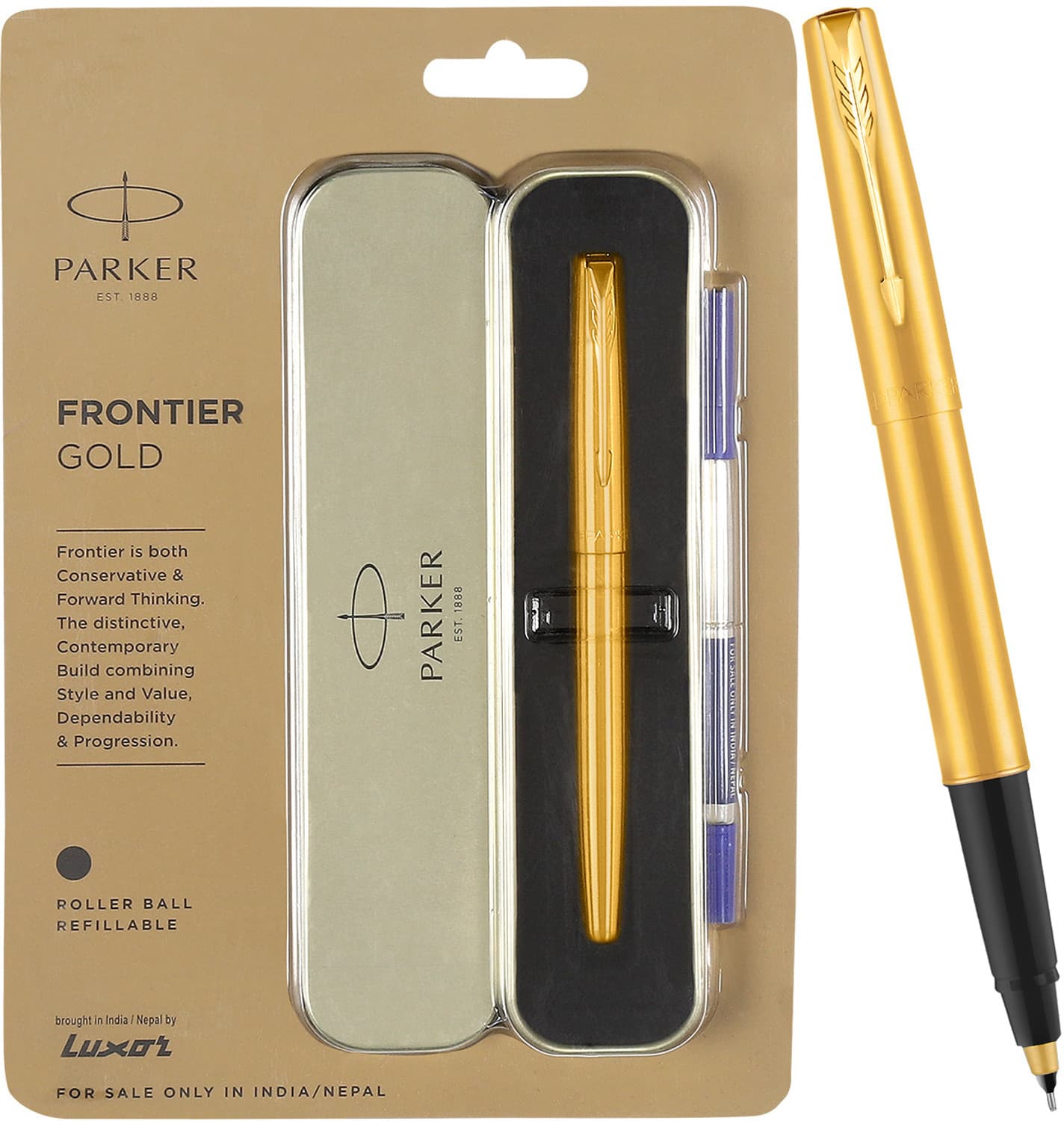 PARKER Frontier Gold trim Roller Ball Pen