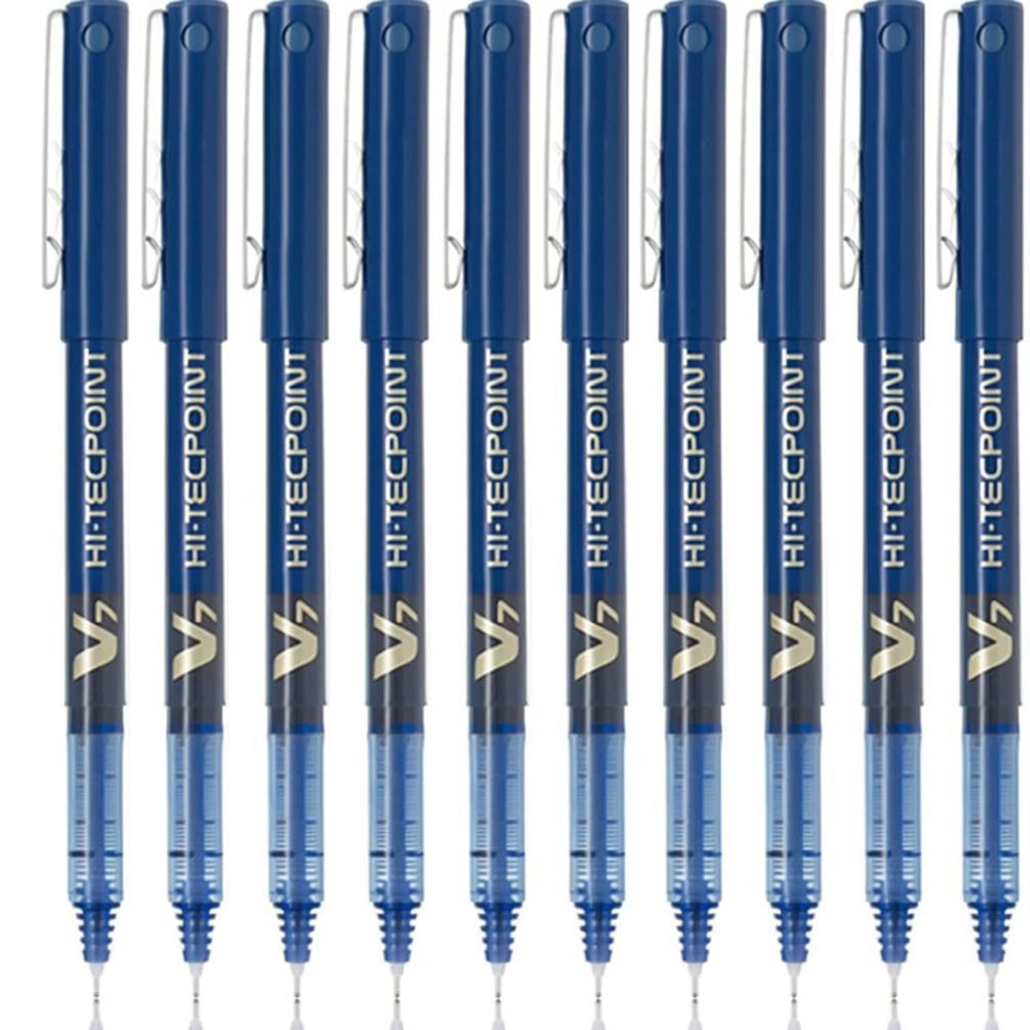 PILOT V7 (Blue- 10) Roller Ball Pen (Pack of 10)