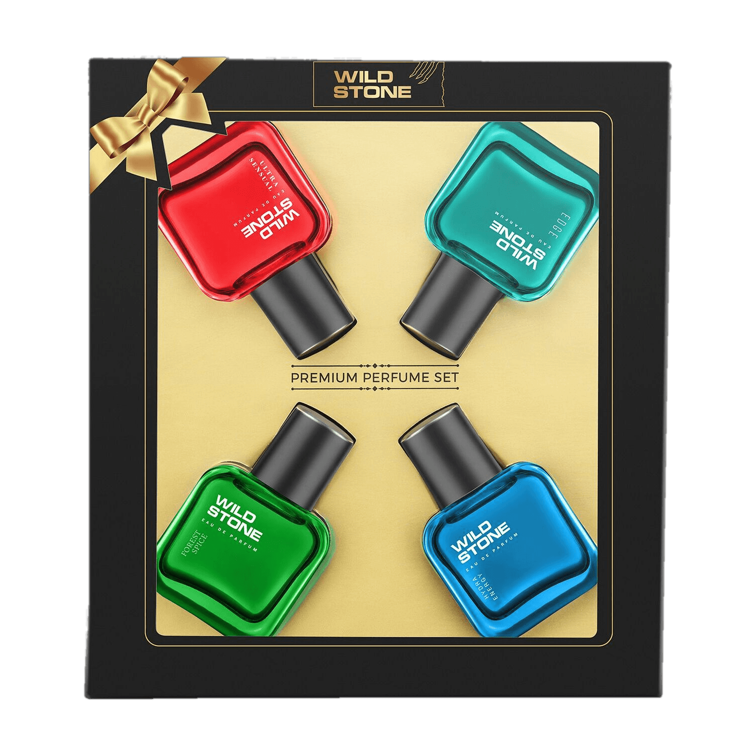Wild Stone Edge, Forest Spice, Hydra Energy & Ultra Sensual Perfume Combo pack of 4 ( 30 ml each) Eau de Parfum - 120 ml