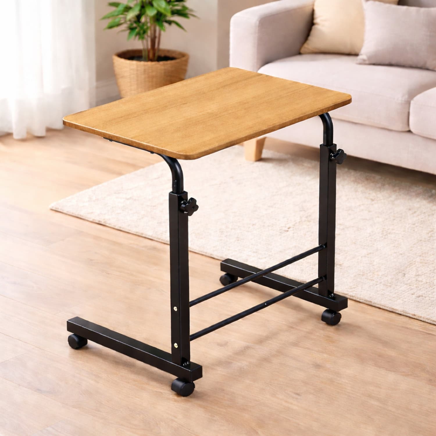 Adjustable Laptop Table | Study Table | Portable Laptop Desk for Home & Office Wood Portable Laptop Table (Finish Color - Wood, DIY(Do-It-Yourself))
