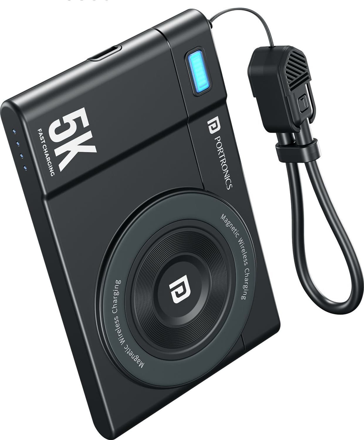 Portronics 5000 mAh 22.5 W Wireless Compact Pocket Size Power Bank