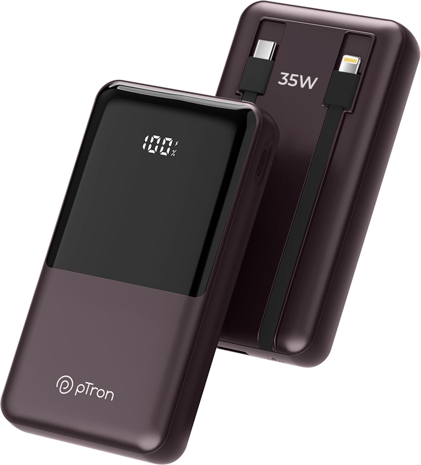 20000 mAh 35 W Compact Pocket Size Power Bank (Brown, Lithium Polymer, Power Delivery 3.0, Quick Charge 3.0 for Earbuds, Laptop, Mobile, Smartwatch, S...