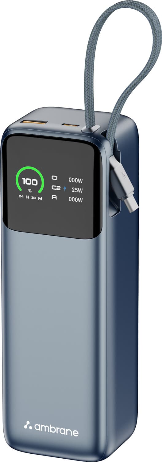 27000 mAh 240 W Power Bank (Grey, Lithium Polymer, for Laptop, Mobile, Tablet, Earbuds, Smartwatch, Smartband, Speaker, Trimmer)
