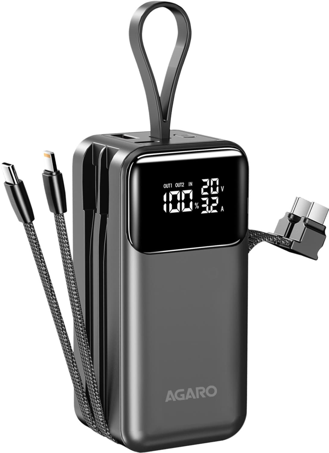 20000 mAh Power Bank (Black, Lithium-ion, for Mobile, Trimmer)