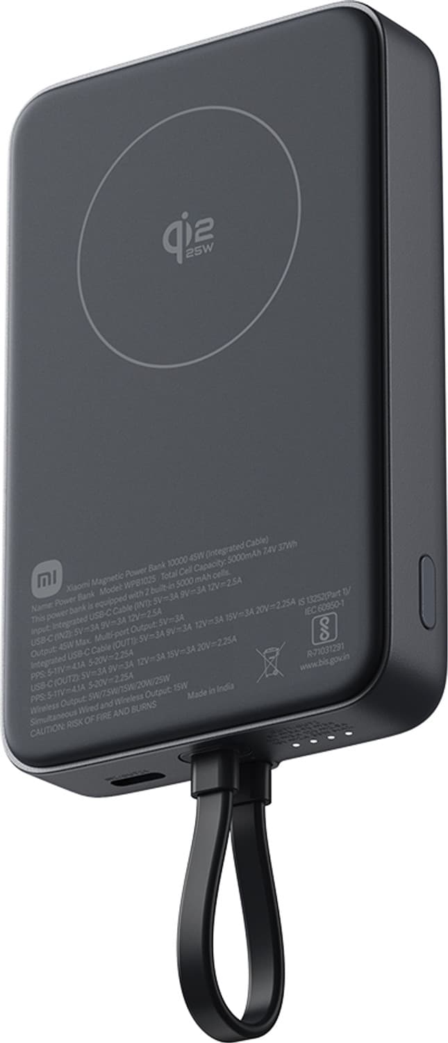 mi 10000 mah 45 w wired wireless pocket size power bank