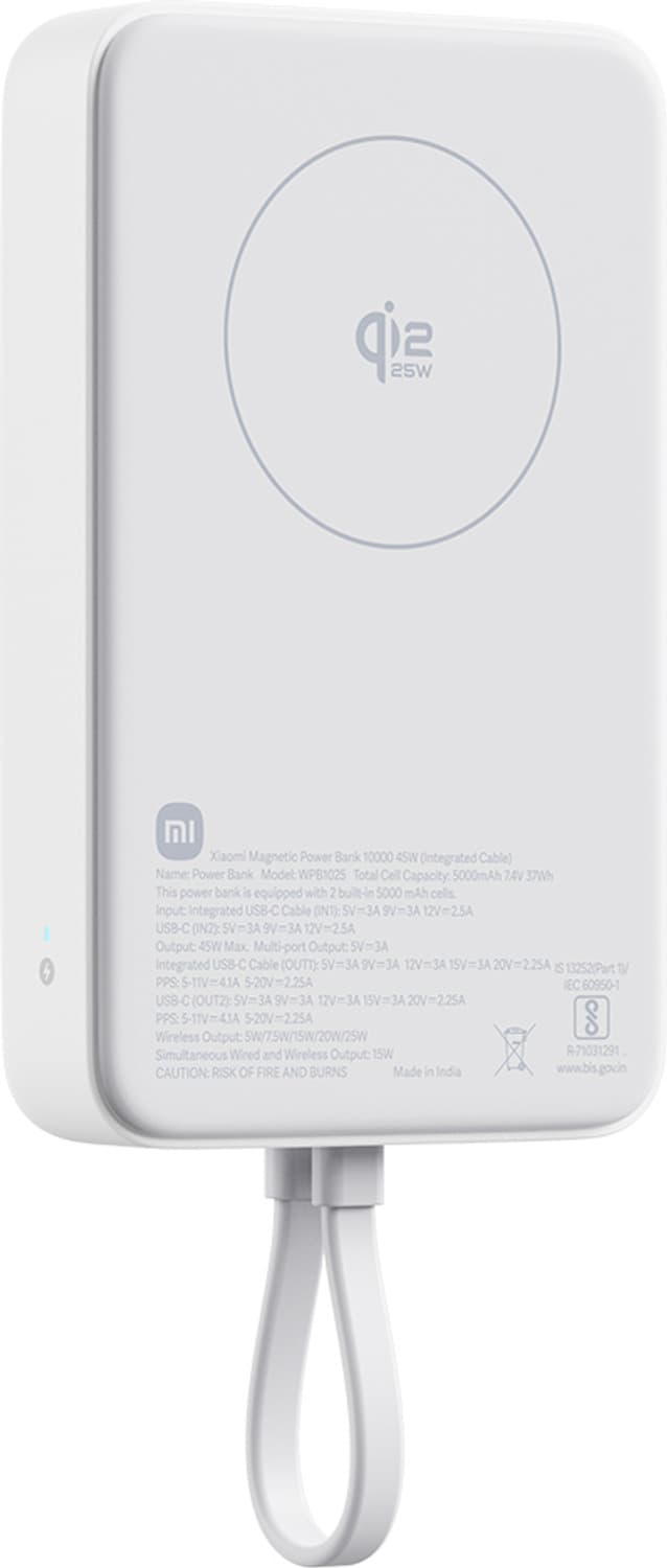 mi 10000 mah 45 w wired wireless pocket size power bank