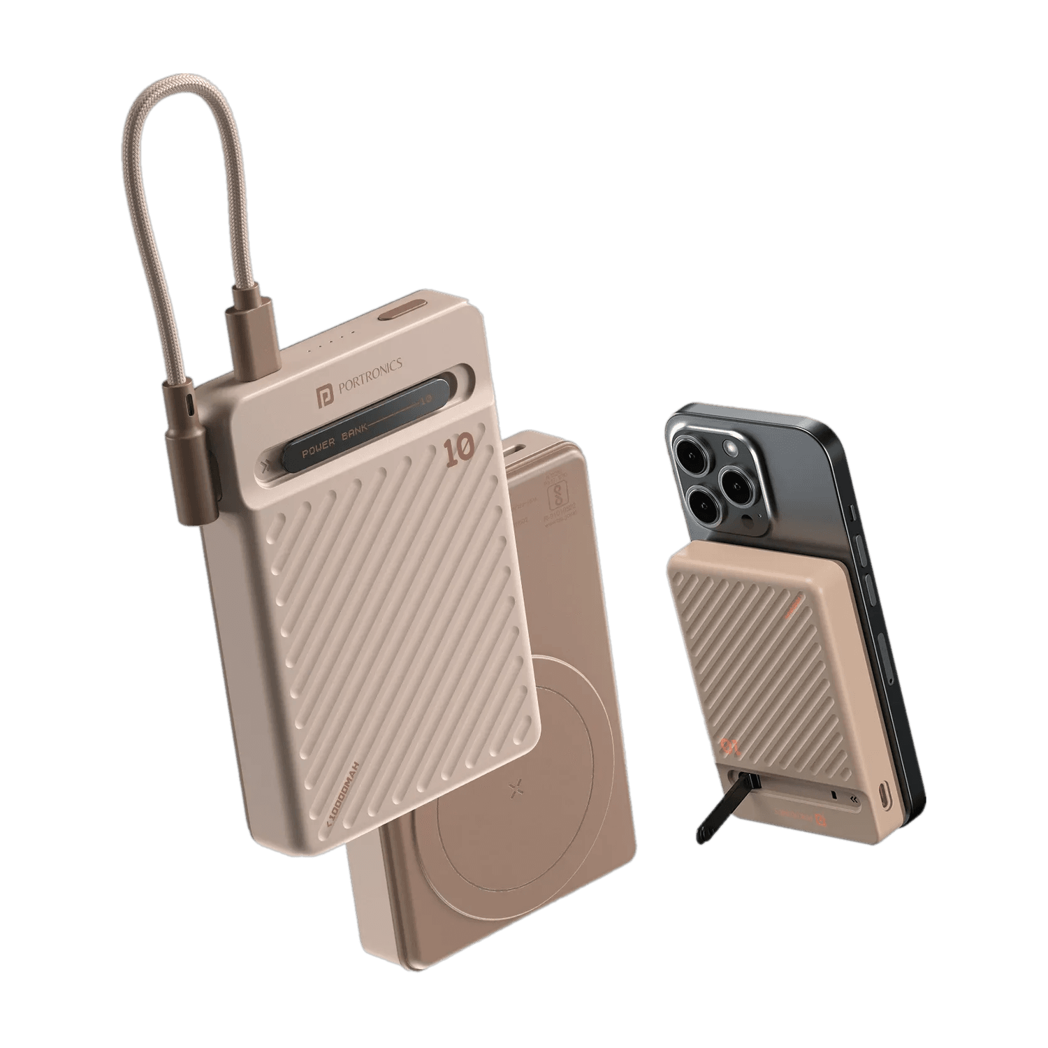 Portronics 10000 mAh 20 W Wireless Slim Pocket Size Power Bank