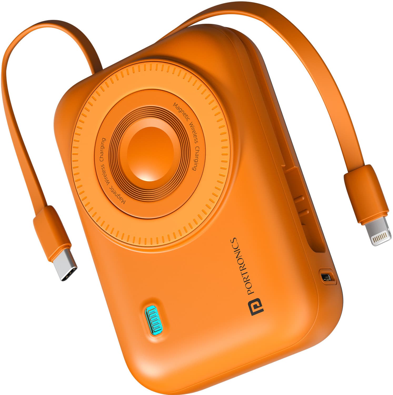 20000 mAh 22.5 W Wired & Wireless Compact Pocket Size Power Bank (Orange, Lithium Polymer, Fast Charging for Mobile)