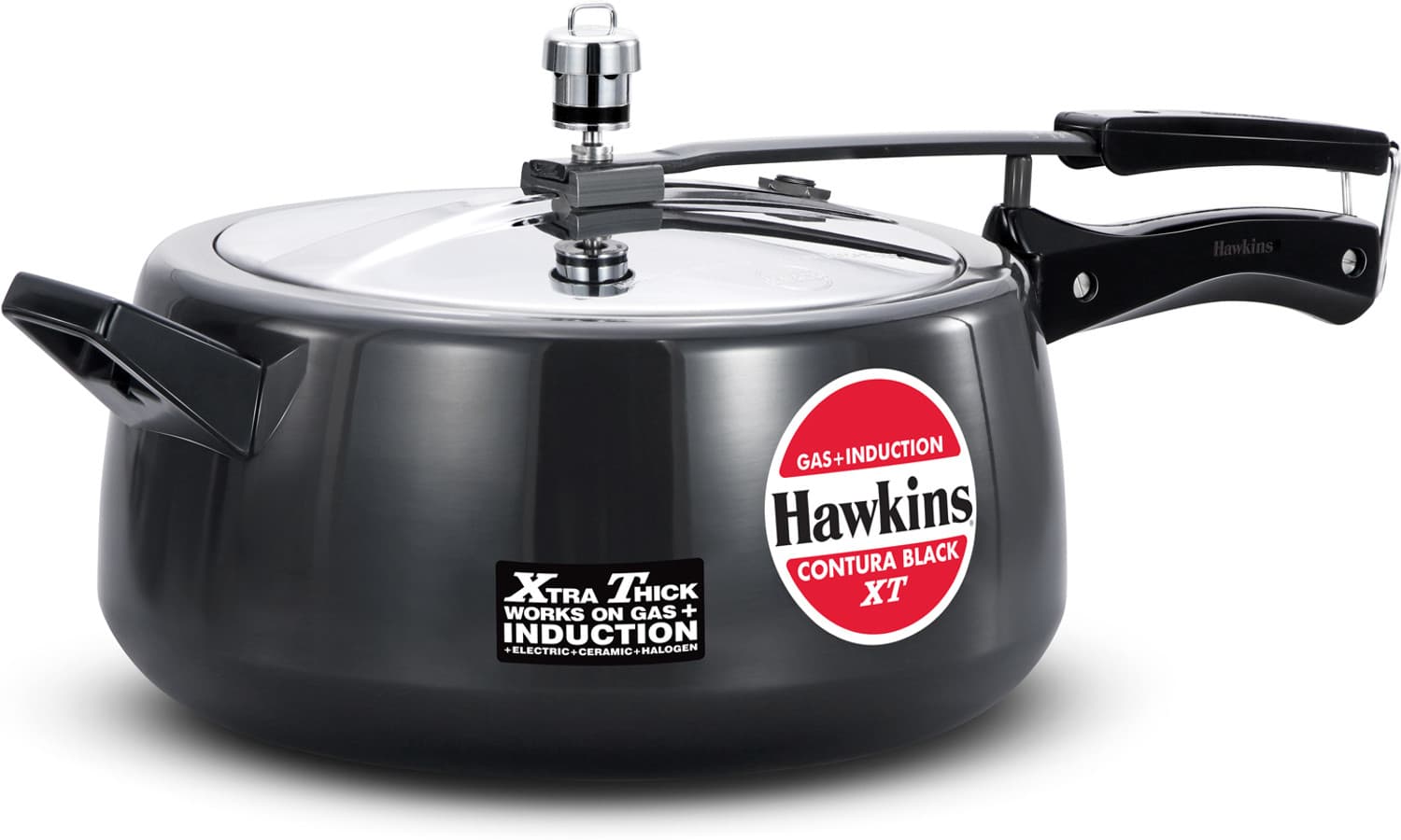 Hawkins Contura Black XT Pressure Cooker (CXT65) 6.5 L Inner Lid Induction Bottom Pressure Cooker