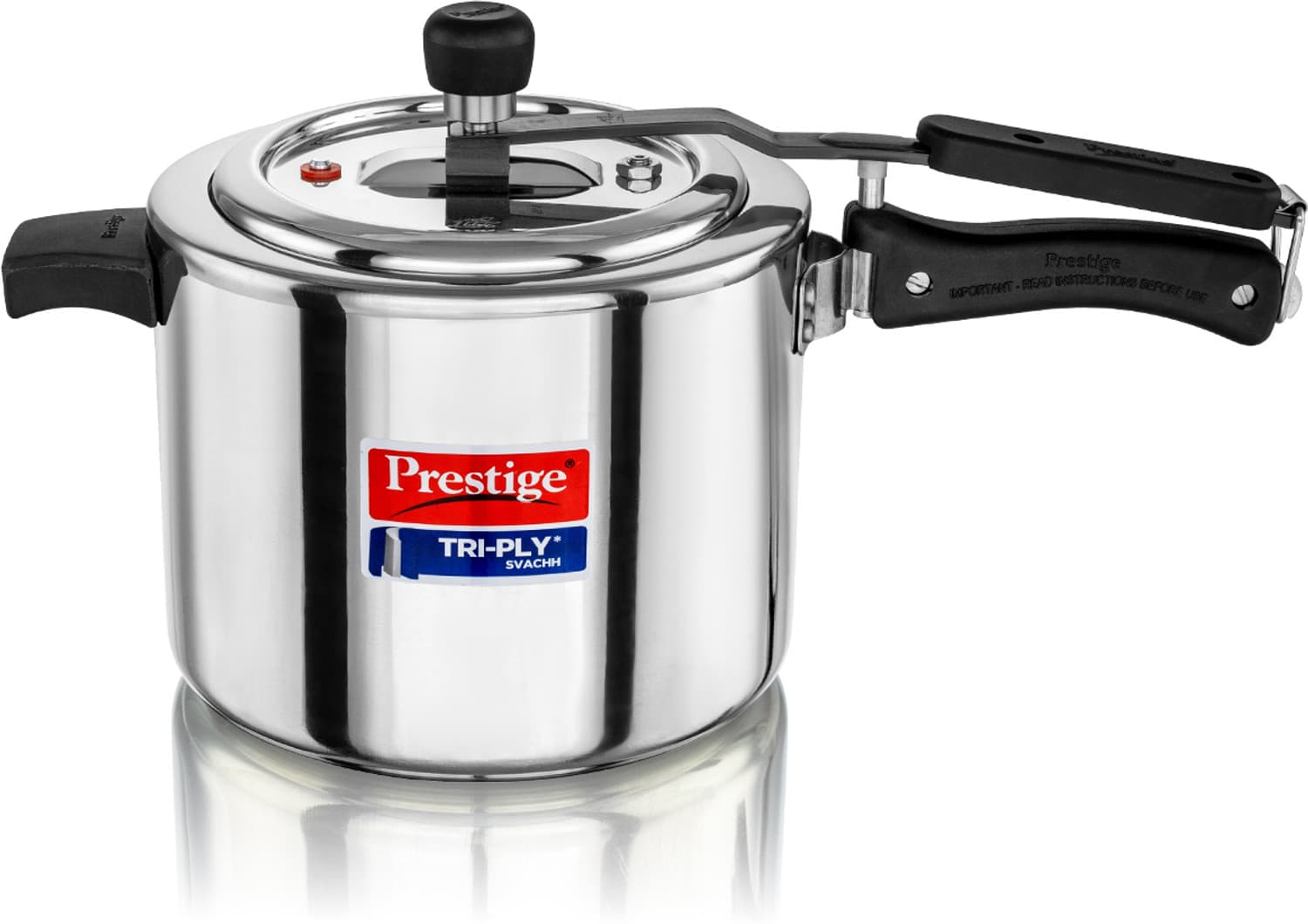 Prestige Triply Svachh Spillage Control Inner Lid 5 L Inner Lid Induction Bottom Pressure Cooker