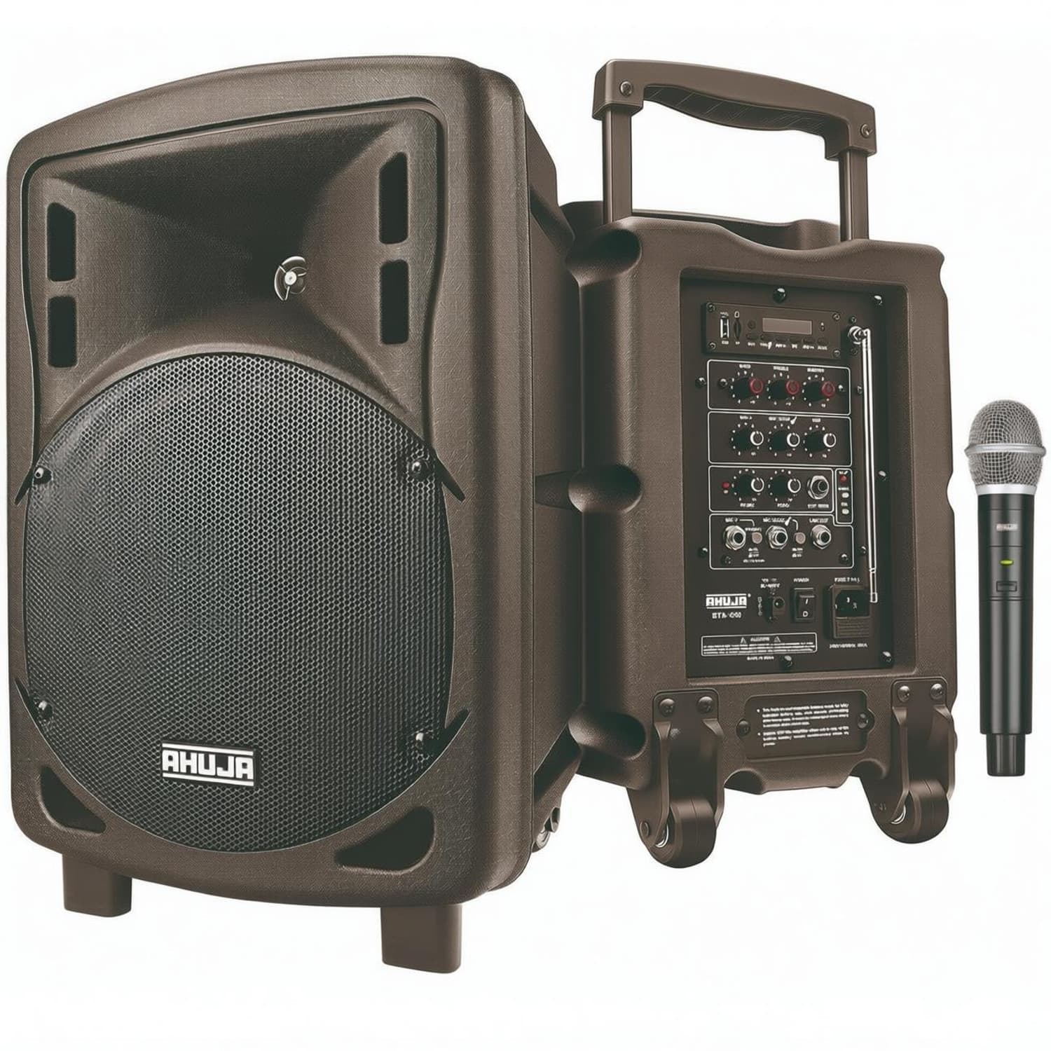Ahuja BTA 550 BTA-550 portable speaker with wireless mic, Bluetooth, Recording & USB option Indoor, Outdoor PA System