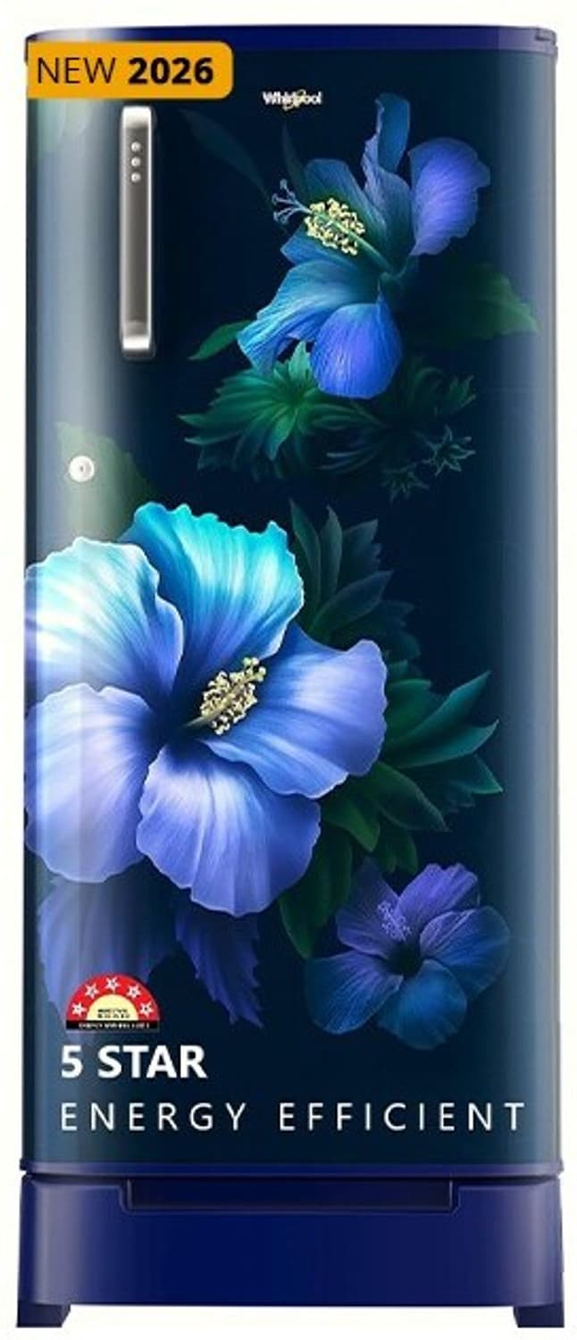 184 L Direct Cool Single Door 5 Star Refrigerator with 5 star Refrigerator with Base drawer, energy efficient (Shappire Spring, 205 WDE ROY 5S Inv SAP...