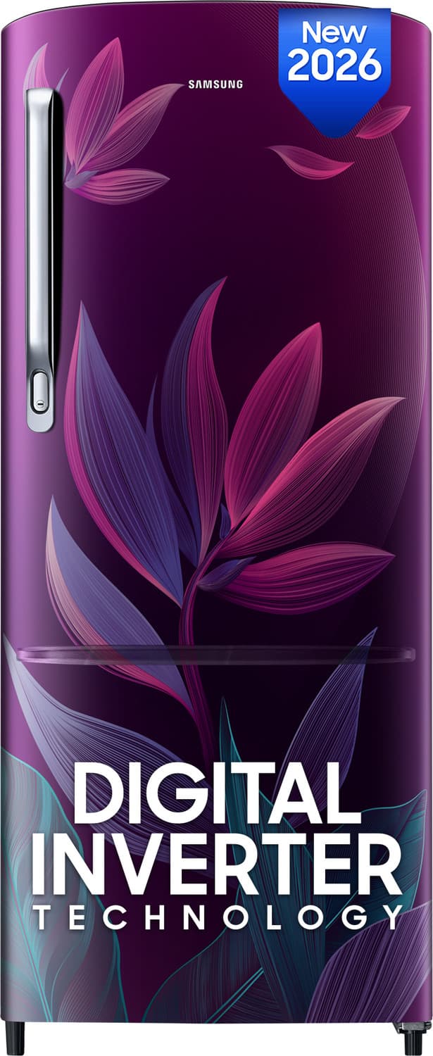 183 L Direct Cool Single Door 4 Star Refrigerator with Digital Inverter, Single Touch Defrost, 2026 Model (PARADISE BLOOM PURPLE, RR20H27249R/NL)