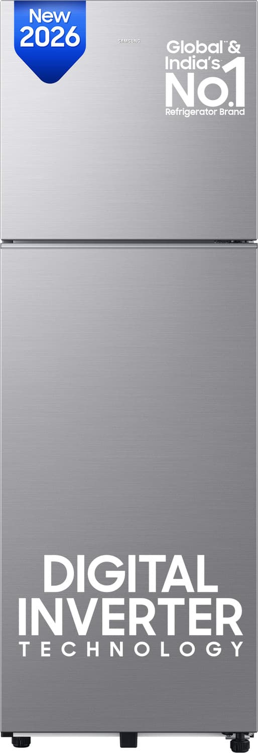 256 L Frost Free Double Door 2 Star Refrigerator with Digital Inverter, 2026 Model (GRAY SILVER, RT40H30W2QHL)