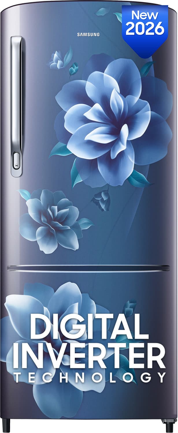 183 L Direct Cool Single Door 3 Star Refrigerator with Digital Inverter, Single Touch Defrost, 2026 Model (Camellia Blue, RR20H2723CU/NL)