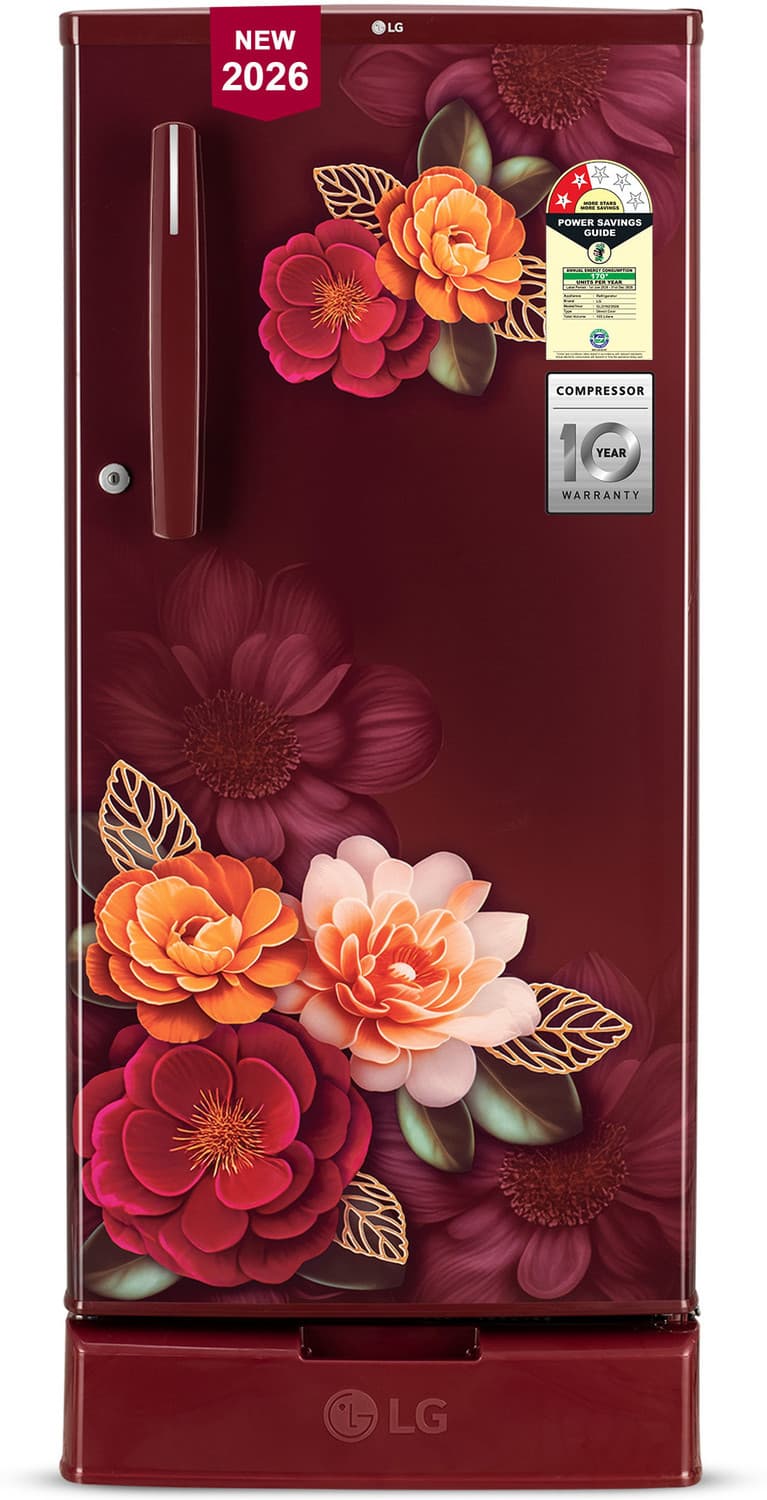 185 L Direct Cool Single Door 2 Star Refrigerator with Base Drawer (Ruby Klase, GLD1925XORK)