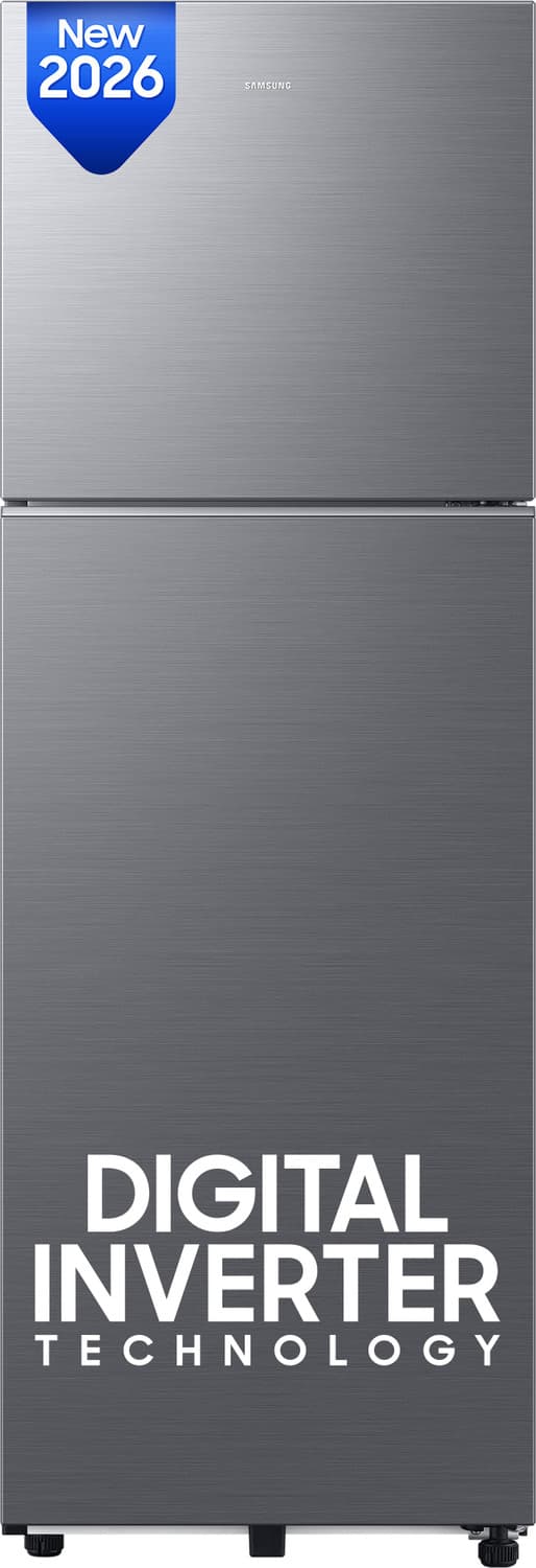 256 L Frost Free Double Door 3 Star Refrigerator with Digital Inverter, 2026 Model (REFINED INOX, RT40H30W3THL)