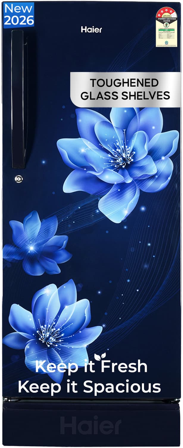190 L Direct Cool Single Door 4 Star Refrigerator with Ice Formation possible in 60 Minutes, Easy & Safe Clean back, Large Veg Box, LED Light, Lock & ...