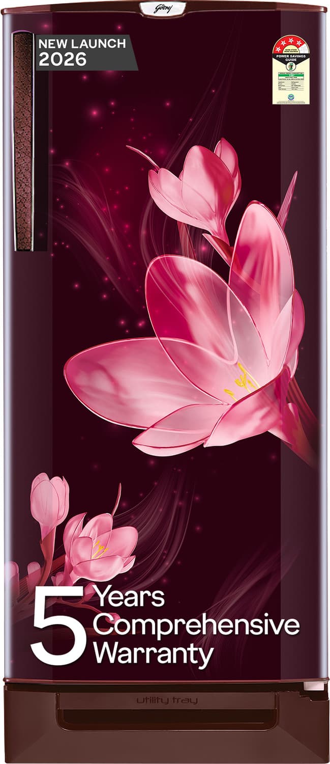 185 L Direct Cool Single Door 5 Star Refrigerator (Mystic Wine, RD 195EN TAI MY WN)