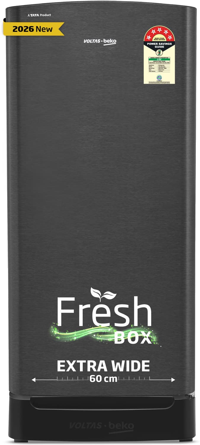 183 L Direct Cool Single Door 5 Star Refrigerator with Base Drawer (Dark Grey, RDC215V / 5W0DGR0M0B00GO)