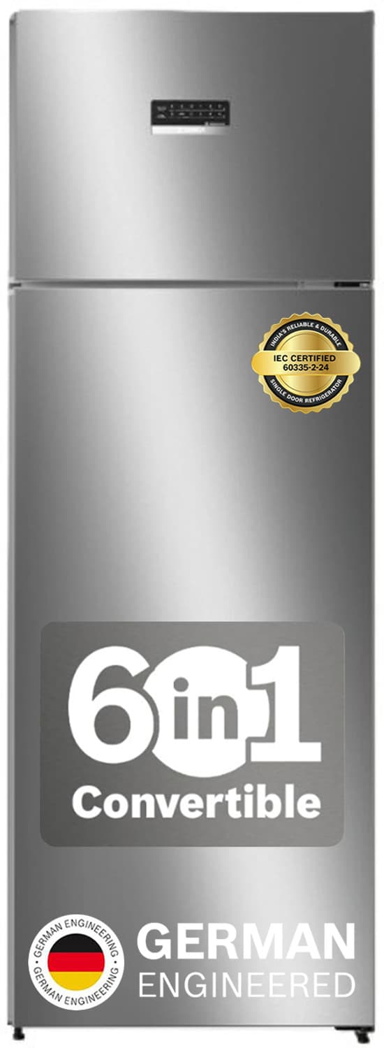 269 L Frost Free Double Door 3 Star Refrigerator (Fine Steel, CTC29K03NI)