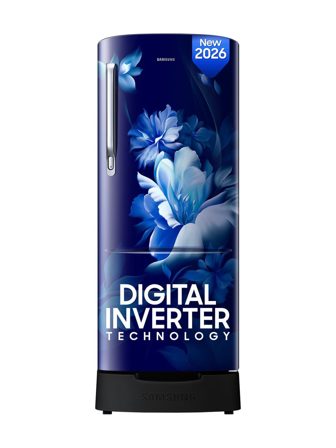 223 L Direct Cool Single Door 3 Star Refrigerator with Base Drawer with Digital Inverter, Single Touch Defrost, 2026 Model (Midnight Blossom Blue, RR2...