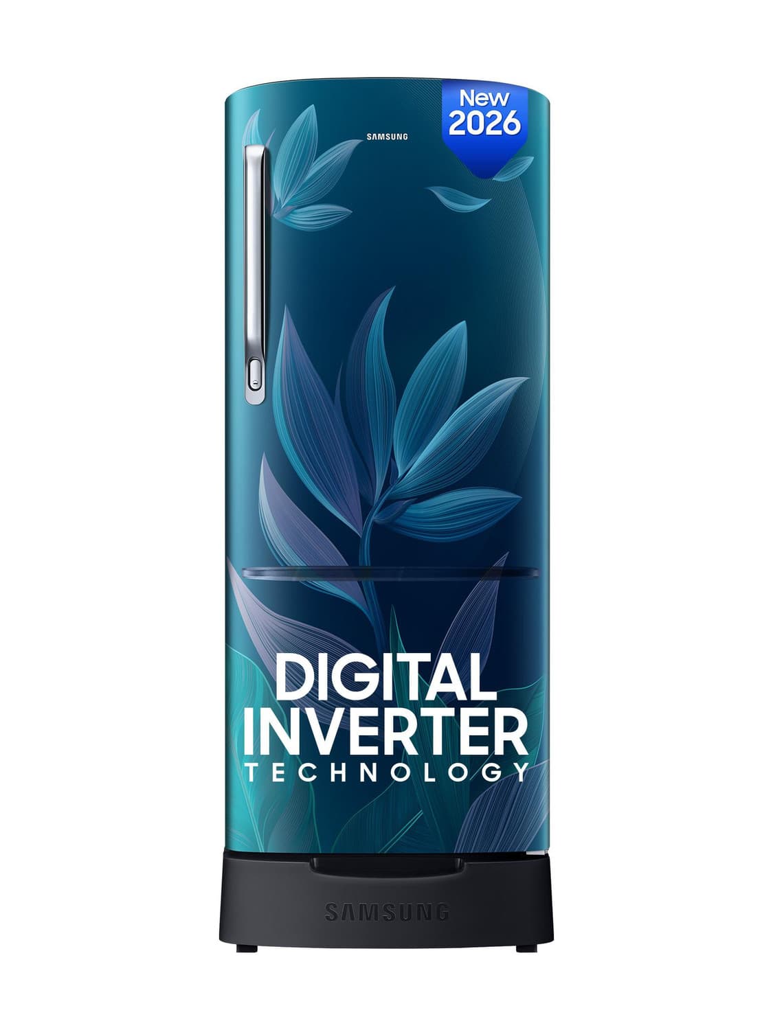 183 L Direct Cool Single Door 4 Star Refrigerator with Base Drawer with Digital Inverter, Single Touch Defrost, 2026 Model (Paradise Bloom Blue, RR20H...
