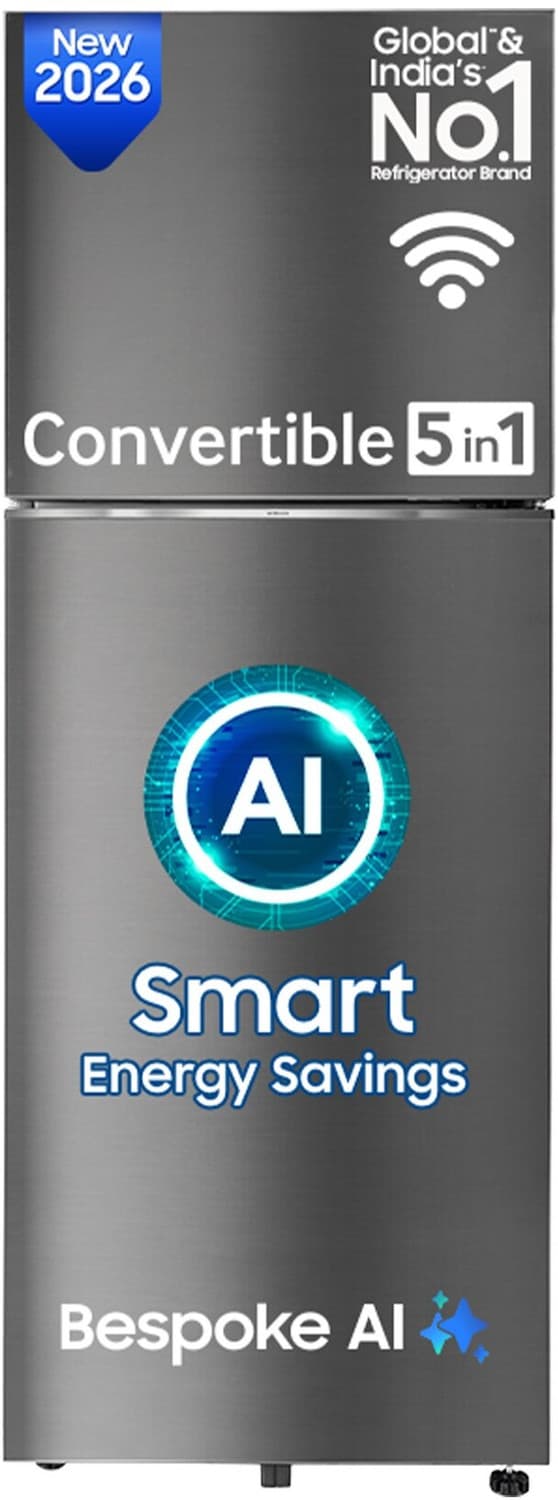 330 L Frost Free Double Door 3 Star Refrigerator (ELEGANT INOX, RT34HG5A23S8HL)