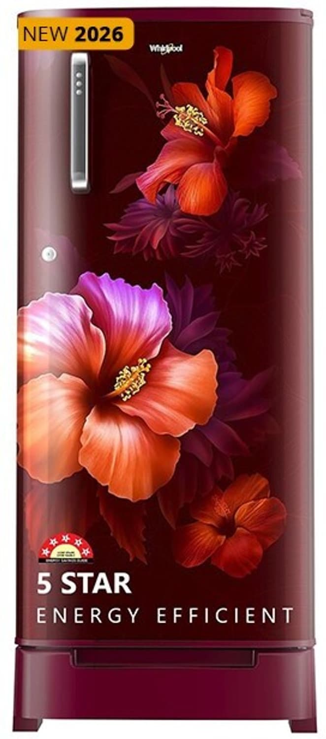 184 L Direct Cool Single Door 5 Star Refrigerator with 5 star Refrigerator with Base drawer, energy efficient (Wine Spring, 205 WDE ROY 5S Inv WINE SP...