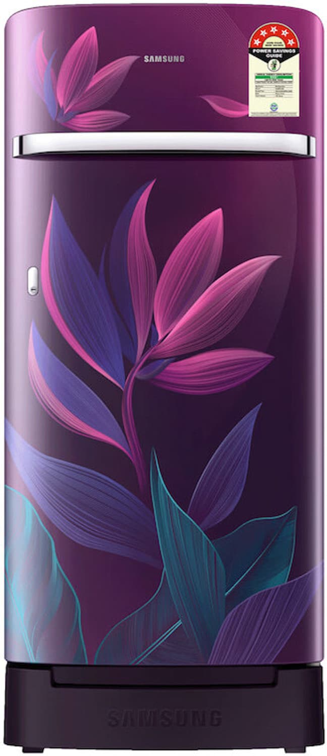 189 L Direct Cool Single Door 5 Star Refrigerator with Base Drawer (Paradise Bloom Purple, RR21H2H259R/HL)