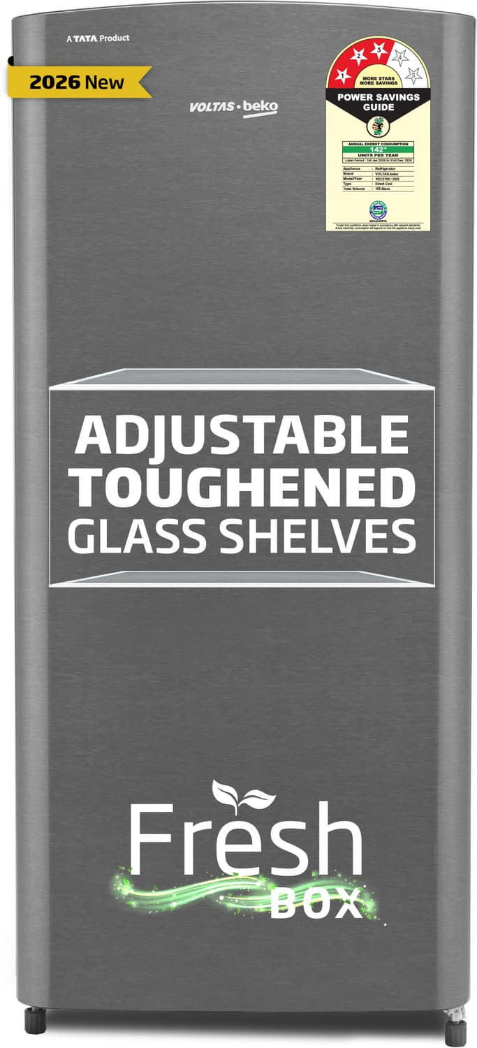 183 L Direct Cool Single Door 3 Star Refrigerator (Hairline Silver, RDC215B / 3S0XIR0M0000GO)