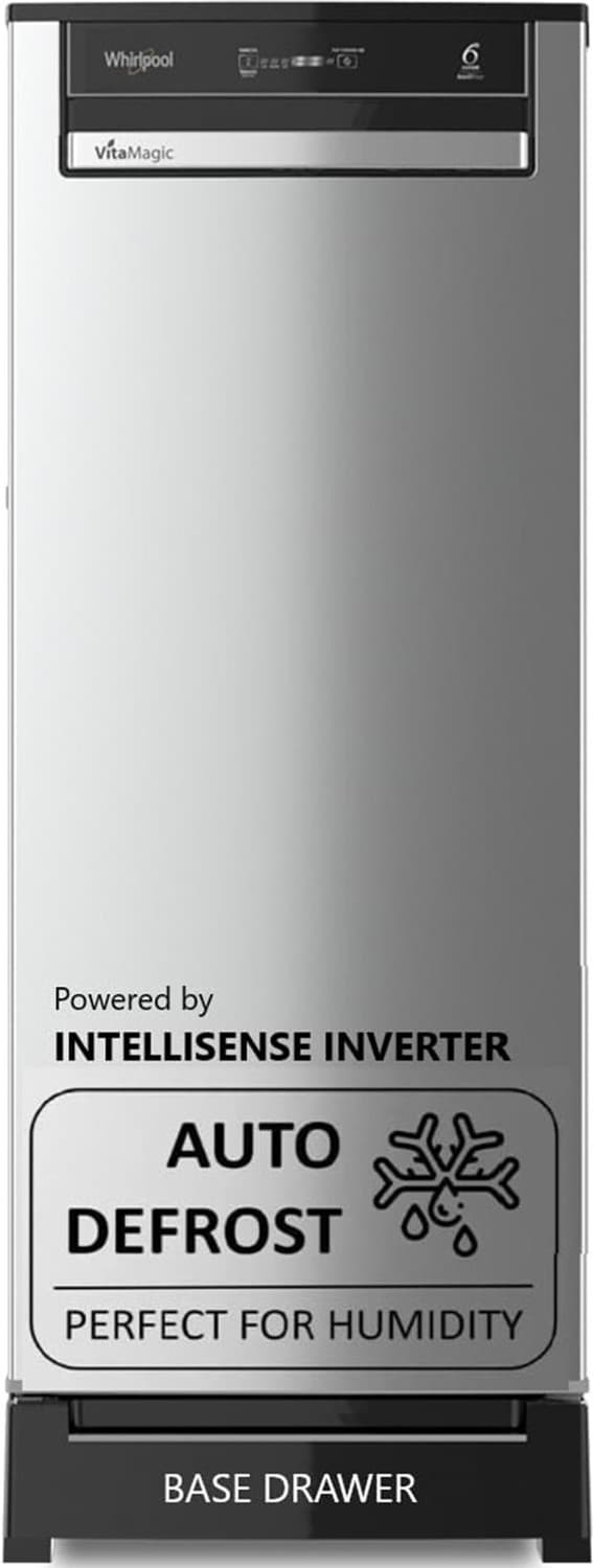 192 L Direct Cool Single Door 4 Star Refrigerator with 4 star Refrigerator with Auto Defrost Technology (Aura Steel, 215 VMPRO ROY 4S Inv AURA STEEL-Y...