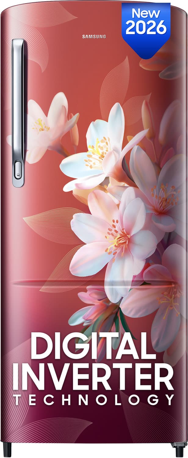 183 L Direct Cool Single Door 3 Star Refrigerator with Digital Inverter, Single Touch Defrost, 2026 Model (Wild Lily Red, RR20H1723WR/HL)