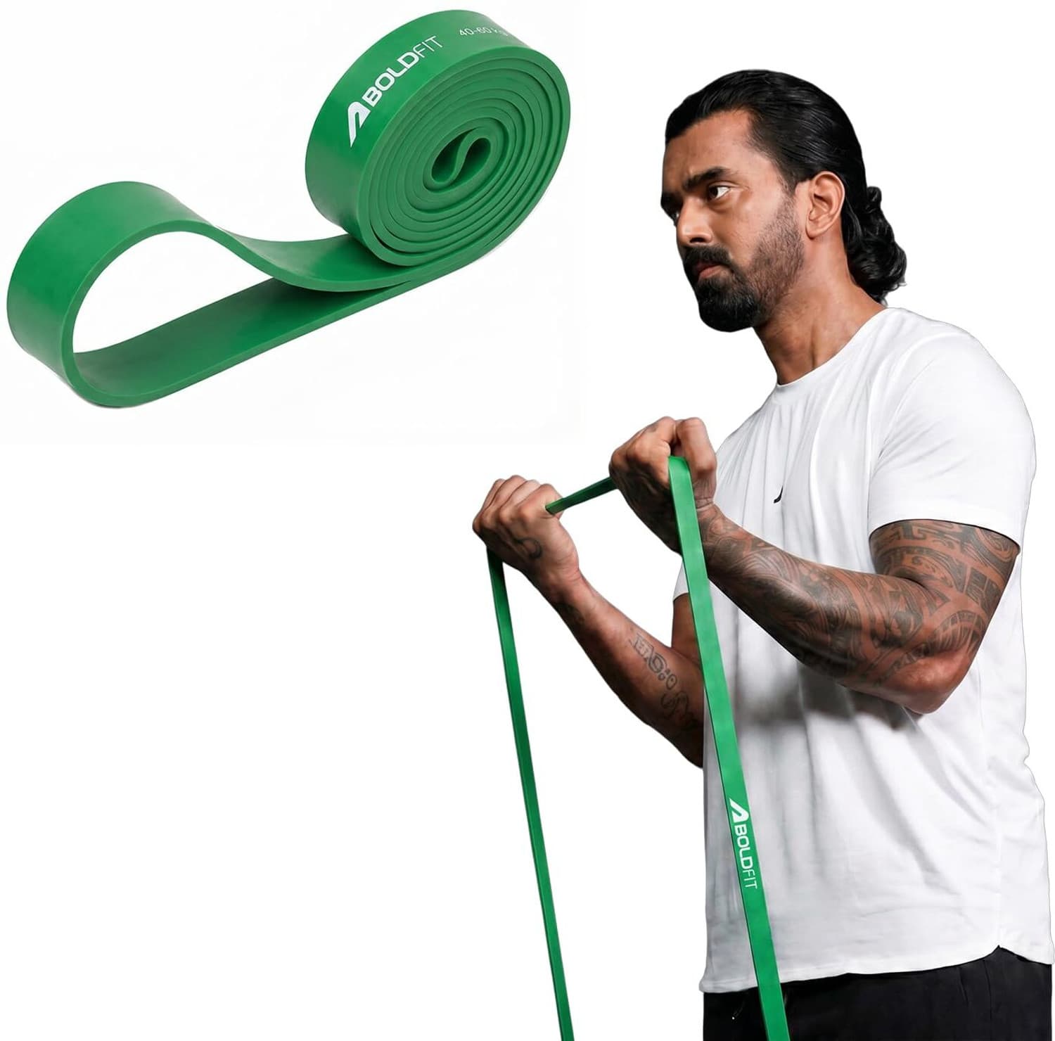 BOLDFIT Heavy Resistance Band For Exercise Stretching Resistance Tube For Men Women-60KG Resistance Tube