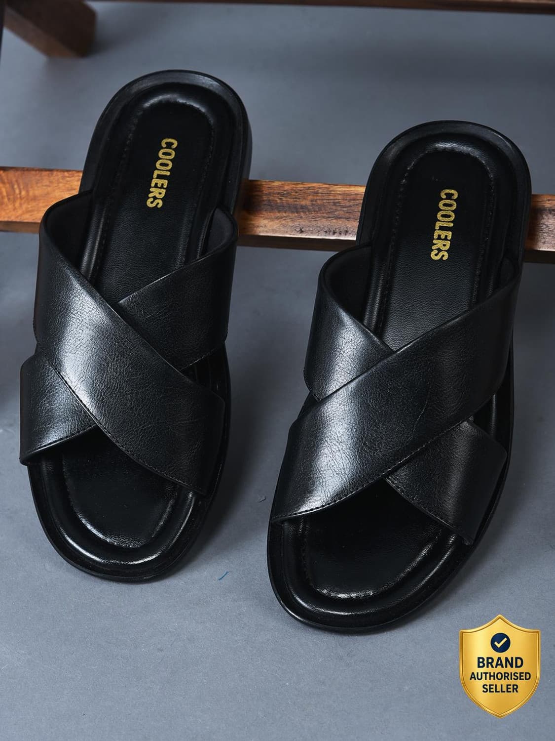 LIBERTY Coolers CROSS-1E Slipper Men Black Casual