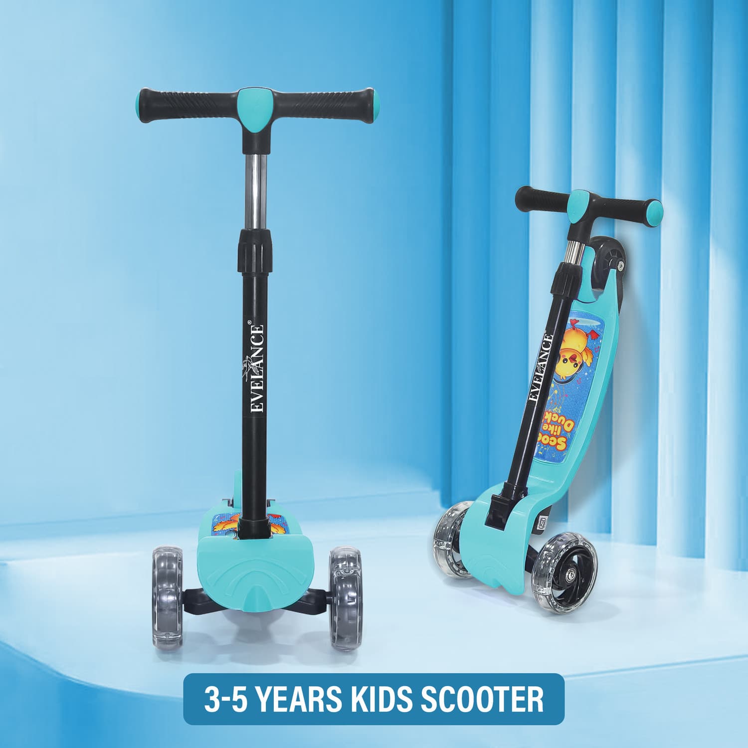 Lil Roamer Scooter Foldable Kick Skating Cycle| Skate Scooter 50Kg Capacity (Blue)