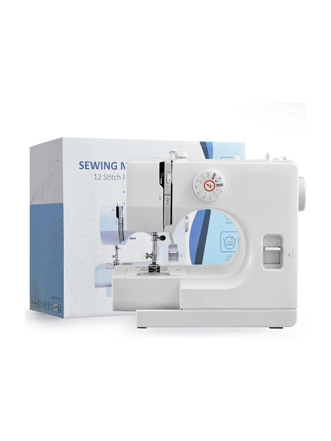 Onshoppy 12 Built-in Stitches Sewing Machine With 2 Speed,Reverse Sewing,Light Electric Sewing Machine