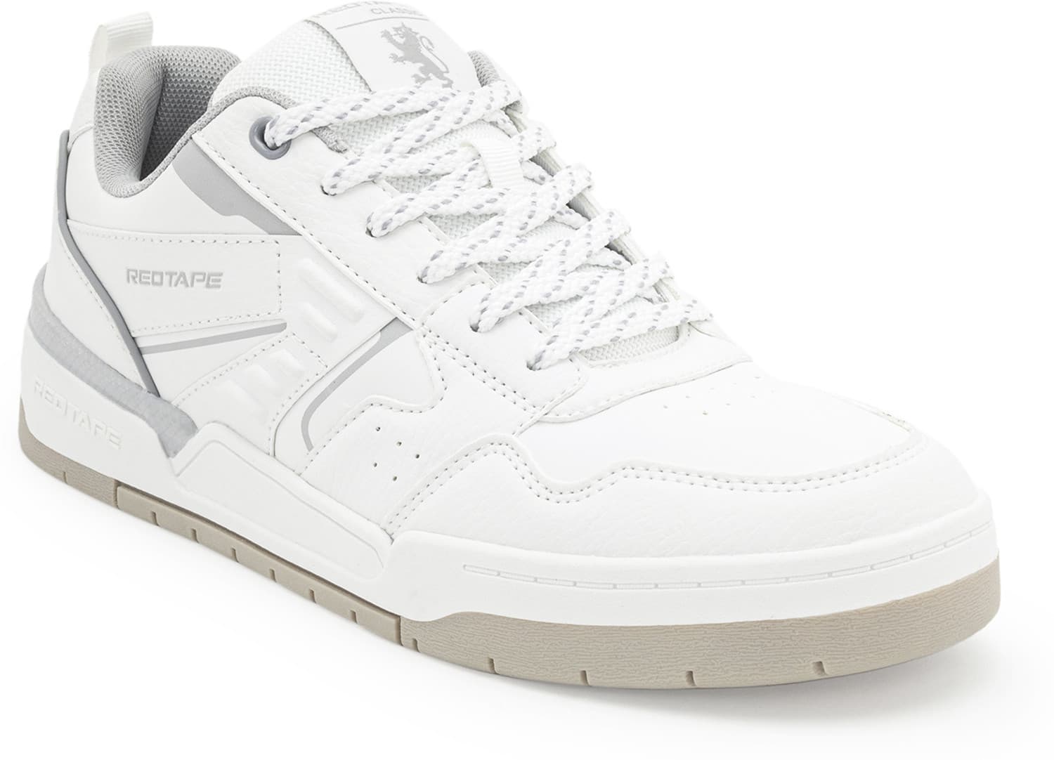 red tape low cut lifestyle sneakers men grey white