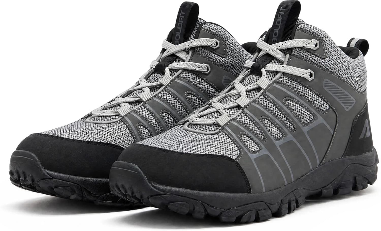 boldfit trekking shoes men high neck anti skid hiking boots outdoor activities outdoors men