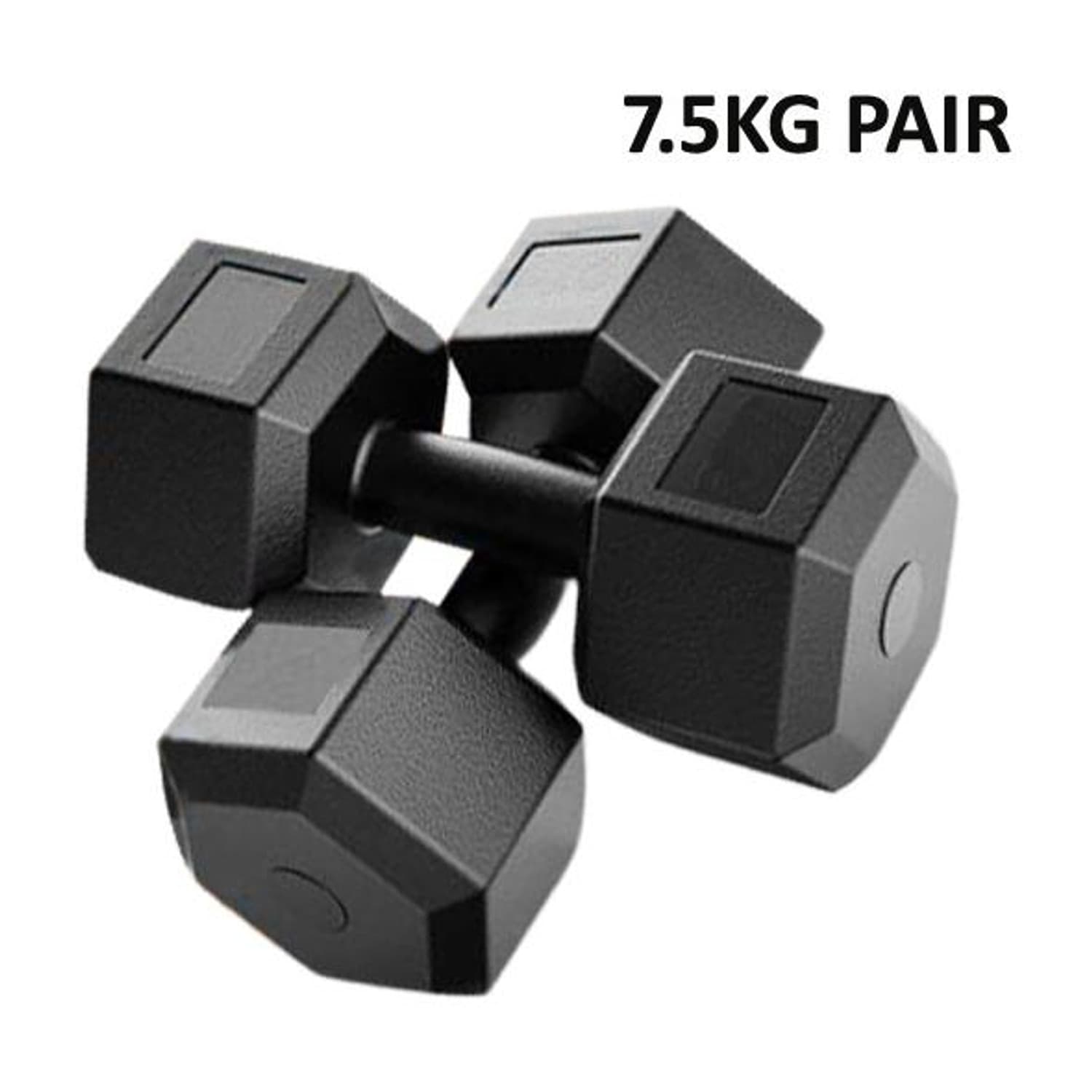 L'AVENIR Fitness 7.5kg * 2pc PVC Dumbbell Set - Best Heavy Dumbbell Set for Home Exercise Fixed Weight Dumbbell