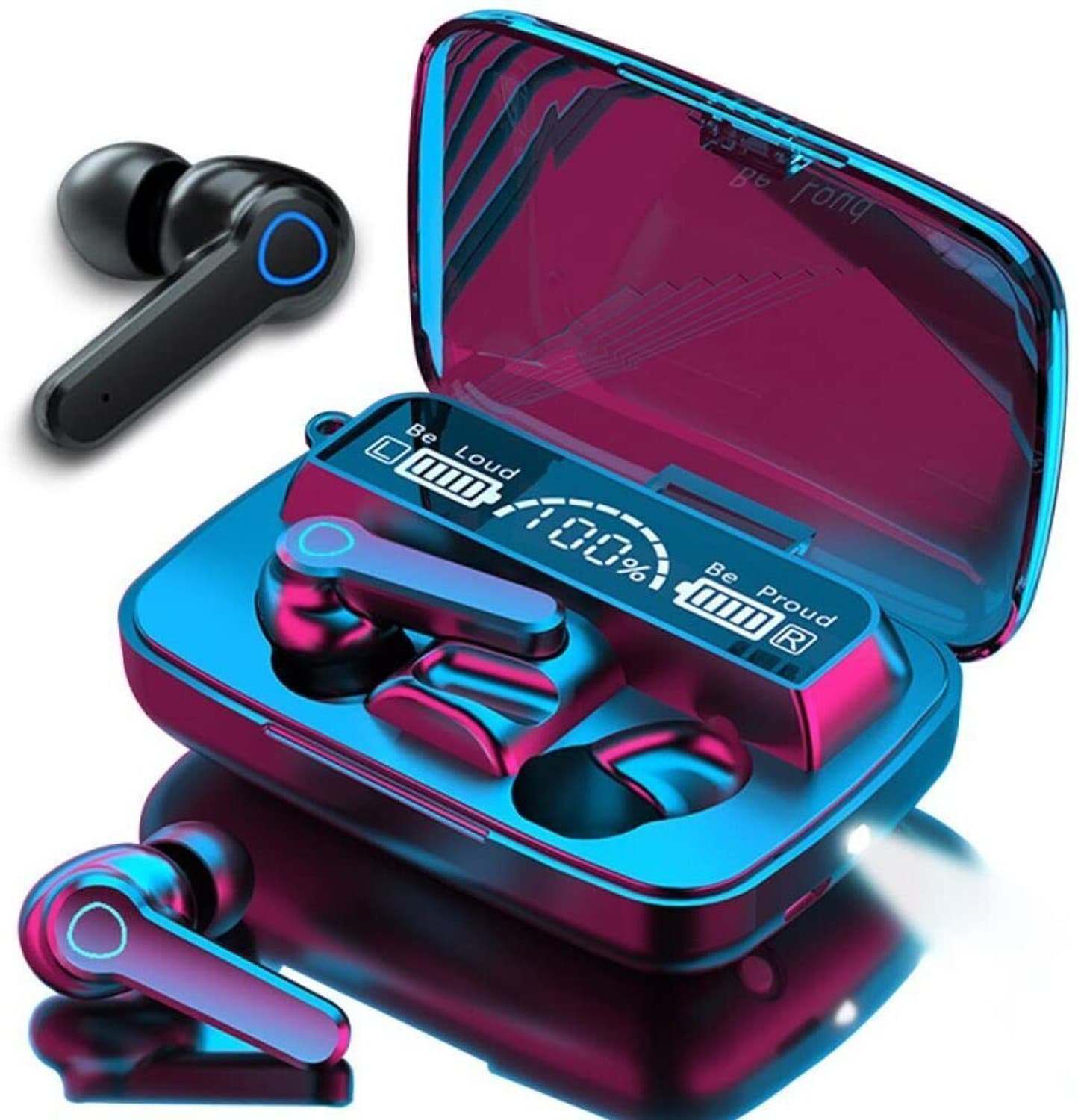 M19 Earbuds Upto 48 Hours Playback with 2000mh Power Bank and ASAP Charge Bluetooth Headset